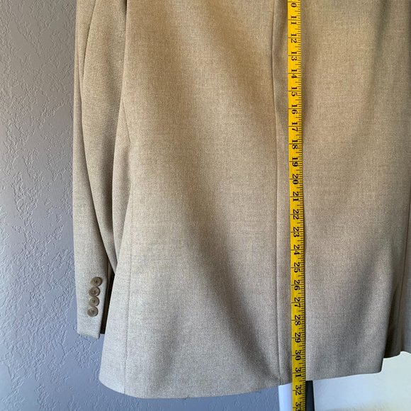 RALPH LAUREN | Mens Dillards Wool Blend Herringbone Blazer Tan Size 46R - Picture 6 of 7